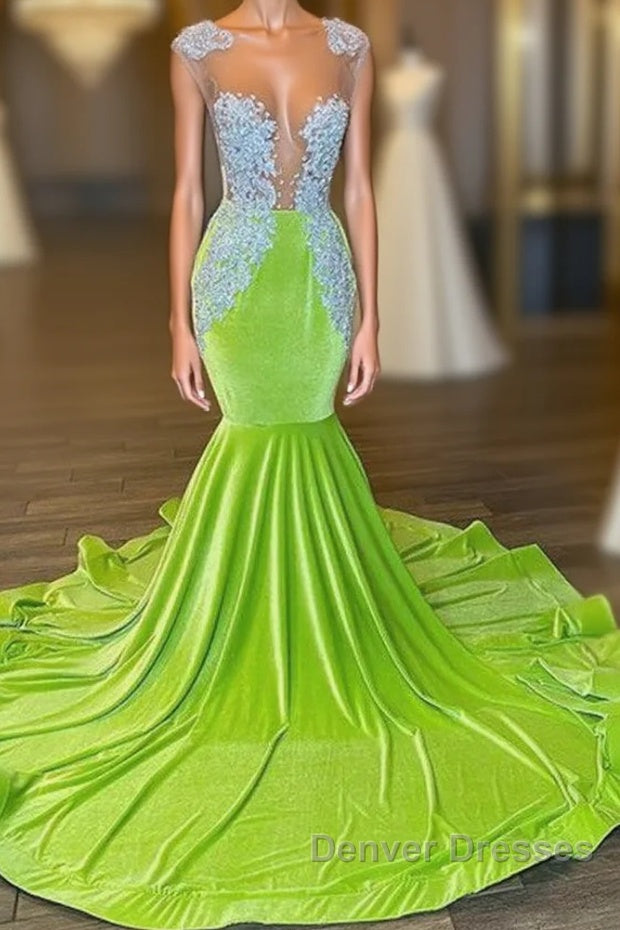 Chic Sleeveless Backless Mermaid Prom Dress With Beading Main image