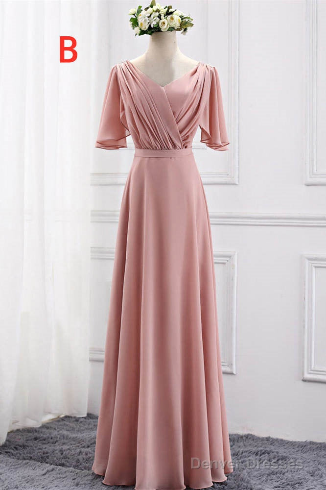 Chiffion Halter Pink Mismatched Bridesmaid Dress Secondary image