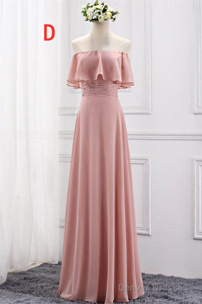 Chiffion Halter Pink Mismatched Bridesmaid Dress