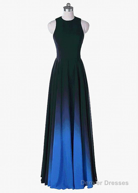 Chiffon Jewel Long A-Line Evening Dress Main image