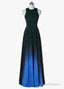 Chiffon Jewel Long A-Line Evening Dress