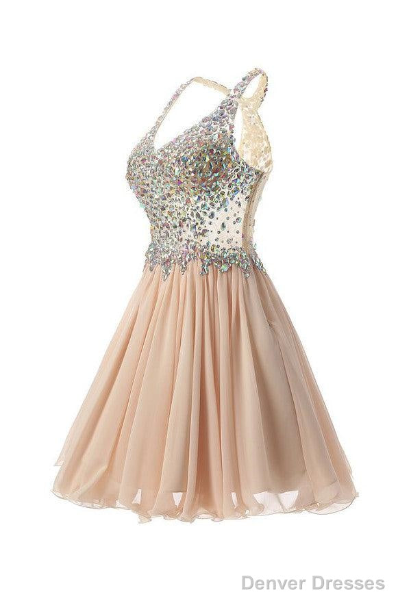 Chiffon Open Back Homecoming Dresses Short Prom Dresses Secondary image