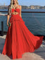 Chiffon Prom Dress Spaghetti Strap Floor Length Sleeveless Formal Evening Dress