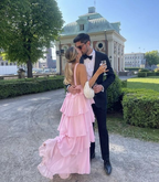 Classic Pink Prom Dress Long Prom Gown 22Th Birthday Outfit