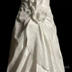 Classy A Line Halter Satin Ivory Long Wedding Dress Bridal Dress