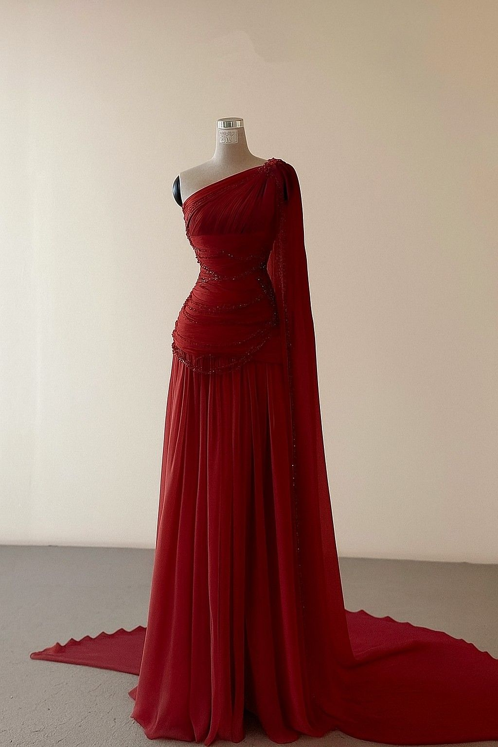 Classy A Line One Shoulder Pink Chiffon Evening Gown Prom Dress
