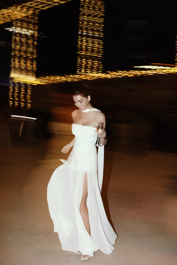 Classy A Line Strapless White Chiffon Long Evening Dress Prom Dress