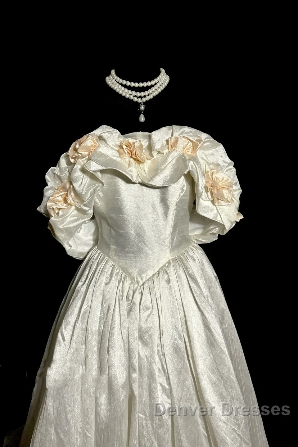 Classy Ball Gown Off The Shoulder Lace Ivory Long Wedding Dress Bridal Dress