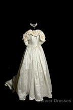 Classy Ball Gown Off The Shoulder Lace Ivory Long Wedding Dress Bridal Dress