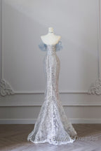 Classy Mermaid Off The Shoulder Neckline Sequin Ruffles Long Evening Dress Prom Dress