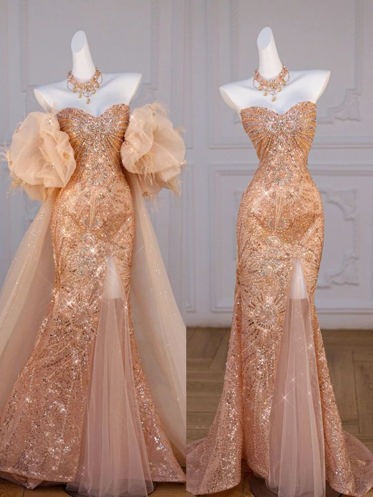 Classy Mermaid Off The Shoulder Slit Sequin Long Party Dress Prom Dress