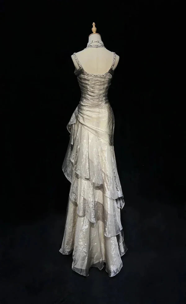 Classy Mermaid Spaghetti Straps Green Prom Dress Long 18Th Birthday Outfit Senior High School Dance Party Dress