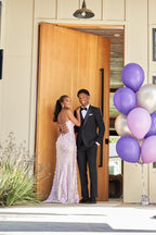 Classy Mermaid Sweetheart Lilac Sequin Slit Long Evening Dress Prom Dress