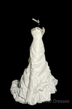 Classy Mermaid Sweetheart Taffeta Ivory Long Wedding Dress Bridal Dress