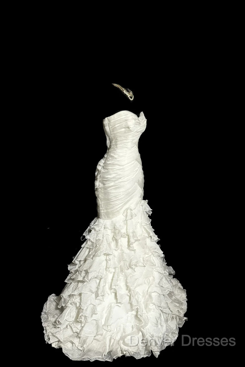 Classy Mermaid Sweetheart Tulle Ivory Long Wedding Dress Bridal Dress