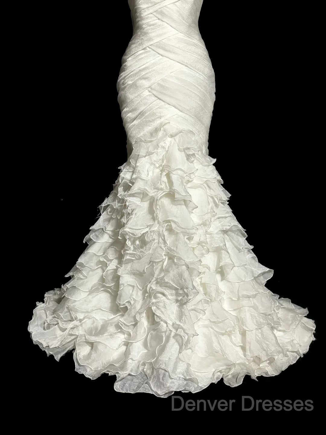 Classy Mermaid Sweetheart Tulle Ivory Long Wedding Dress Bridal Dress