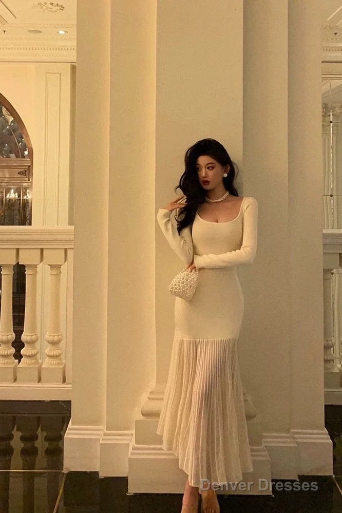 Classy Mermaid U Neckline Prom Dresses Birthday Outfits Evening Gown