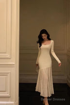 Classy Mermaid U Neckline Prom Dresses Birthday Outfits Evening Gown
