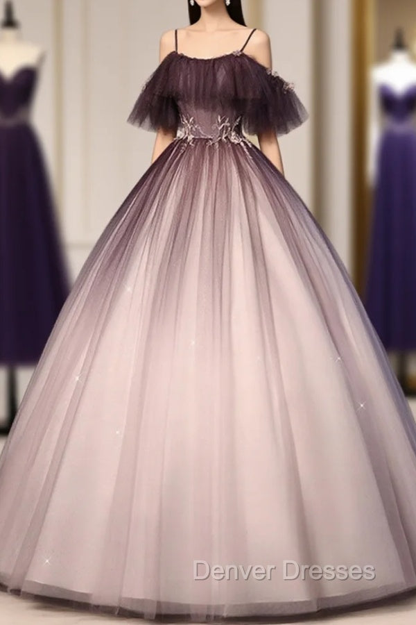 formal dresses denver Evening Short, Coffee One Shoulder Tulle Long Prom Gown, Coffee Tulle Dress – Dresses Romantic Wedding Dress