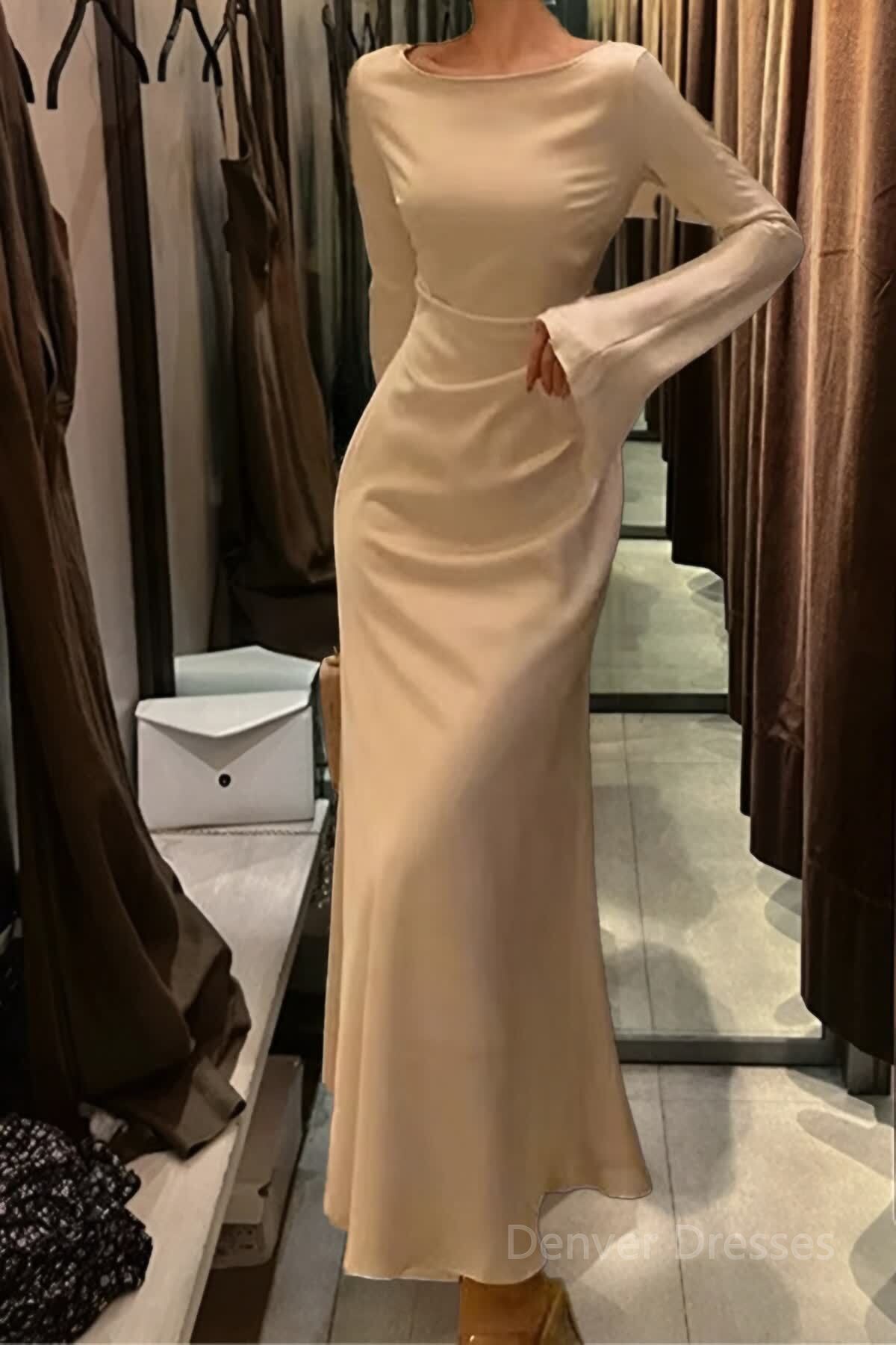 Crew Neck Party Dress Long Prom Dresses Main image