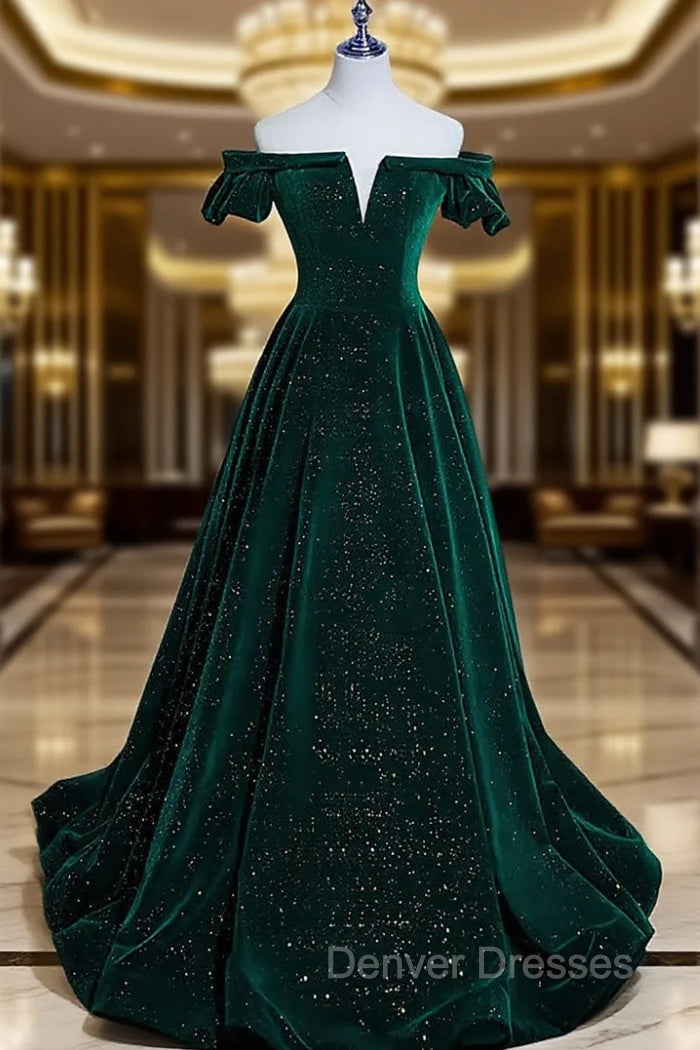 Custom Green Velvet Long Formal Dress for jexlyn canela Main image