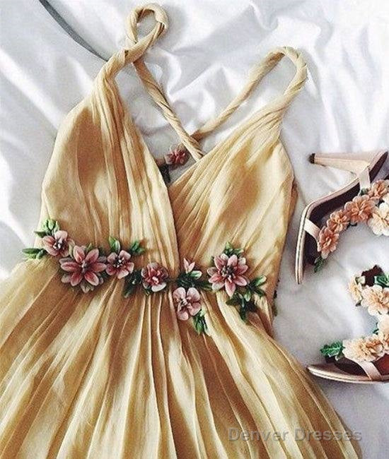 Custom Made A-Line Backless Long Prom Dress, Evening Dress Main image