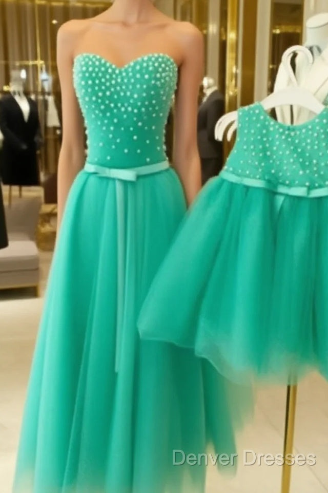 Custom Made A Line Sweetheart Neck Sleeveless Short Prom Dress, Bridesmaid Dress, Wedding Party Dress, Flower Girl Dress Main image
