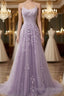 Custom Made Lace Lilac Prom Dress Violet Purple Long Evening Dress