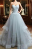 Custom Made Sweetheart Neck Floor Length Light Grey Prom Dress, Prom Gown, Formal Dress