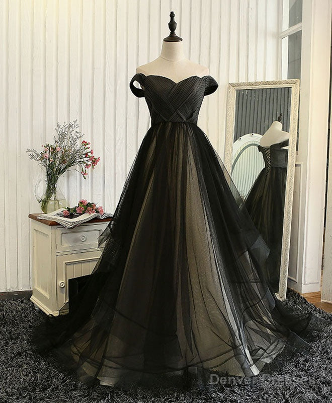 Custom Made  Tulle  Off Shoulder Long Prom Dress, Evening Dress Secondary image