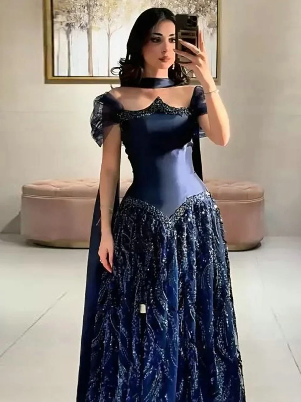 Customized Special Occasion Dress Long Sequins Prom Dress Luxury Dress Sharon Happy Evening Dress