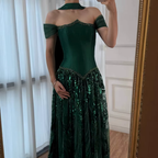 Customized Special Occasion Dress Long Sequins Prom Dress Luxury Dress Sharon Happy Evening Dress