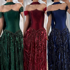 Customized Special Occasion Dress Long Sequins Prom Dress Luxury Dress Sharon Happy Evening Dress