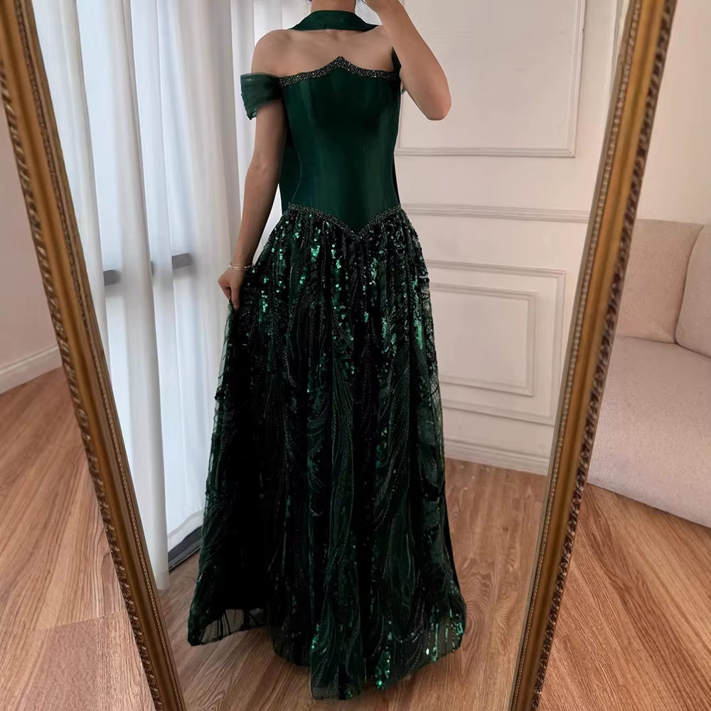Customized Special Occasion Dress Long Sequins Prom Dress Luxury Dress Sharon Happy Evening Dress