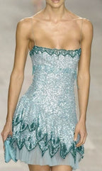 Cute A Line Spaghetti Straps Blue Sequin Mini Short Formal 8Th Grade Homecoming Dress Summer Middle School Hoco Dress Homecoming Outfits 20Th Birthday Outfit