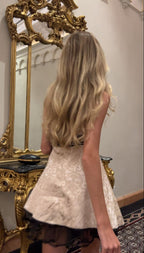 Cute A Line Strapless Satin Champagne Mini Short Formal 8Th Grade Homecoming Dresses Summer Middle School Hoco Dress 18Th Birthday Outfits