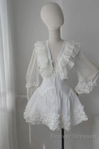 Cute A Line White Homecoming Dress 18Th Birthday Outfits