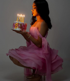Cute Ball Gown Off The Shoulder Pink Chiffon Mini Short Formal 8Th Grade Homecoming Dress Summer Middle School Hoco Dress Homecoming Outfits Birthday Outfit