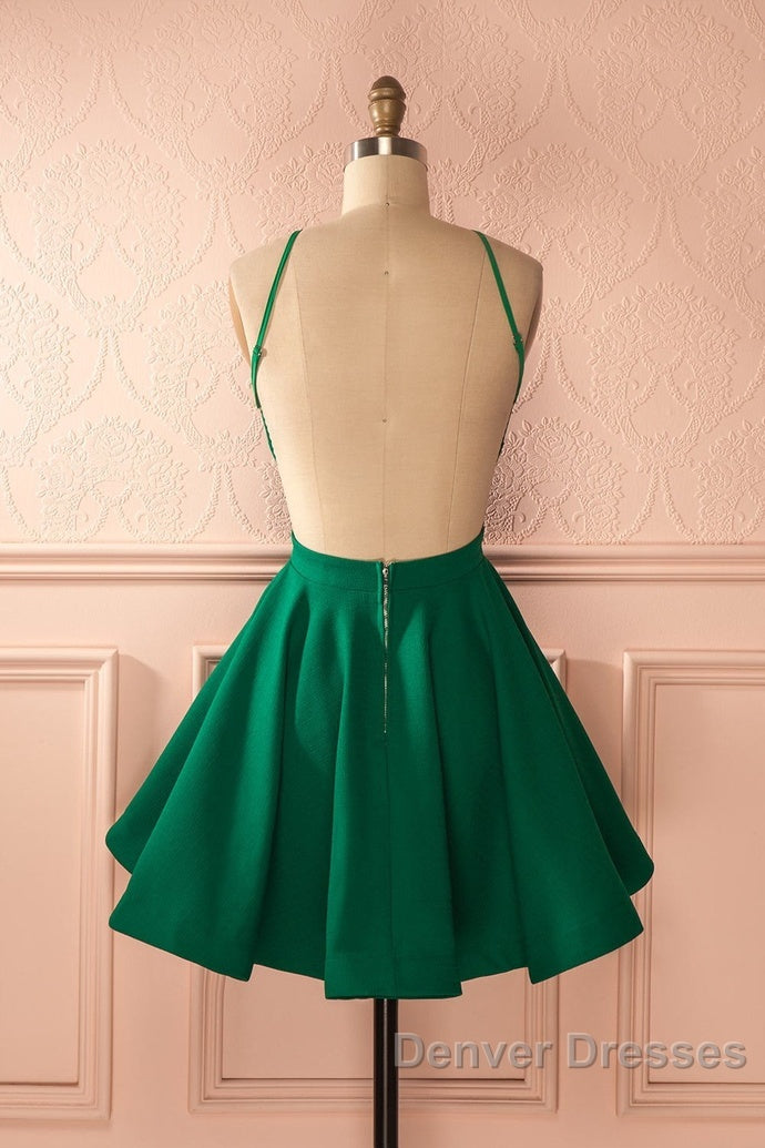 Cute Green Backless Short Prom Dress, Green Homecoming Dress Secondary image