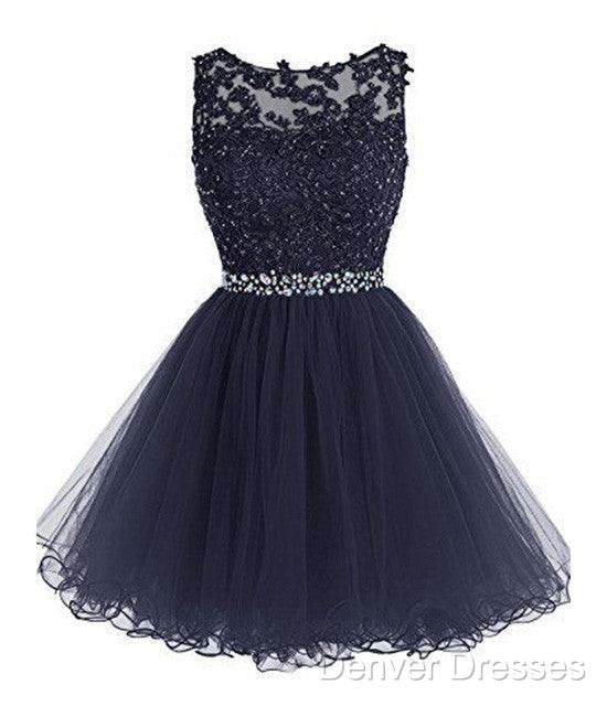 Cute Lace Short Prom Dress, Lace Homecoming Dress Secondary image