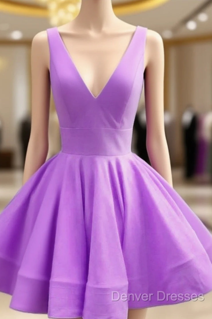 Cute Lavender Homecoming Dress Main image