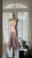 Cute Purple Strap Beaded Chiffon Mermaid Short Prom Dress