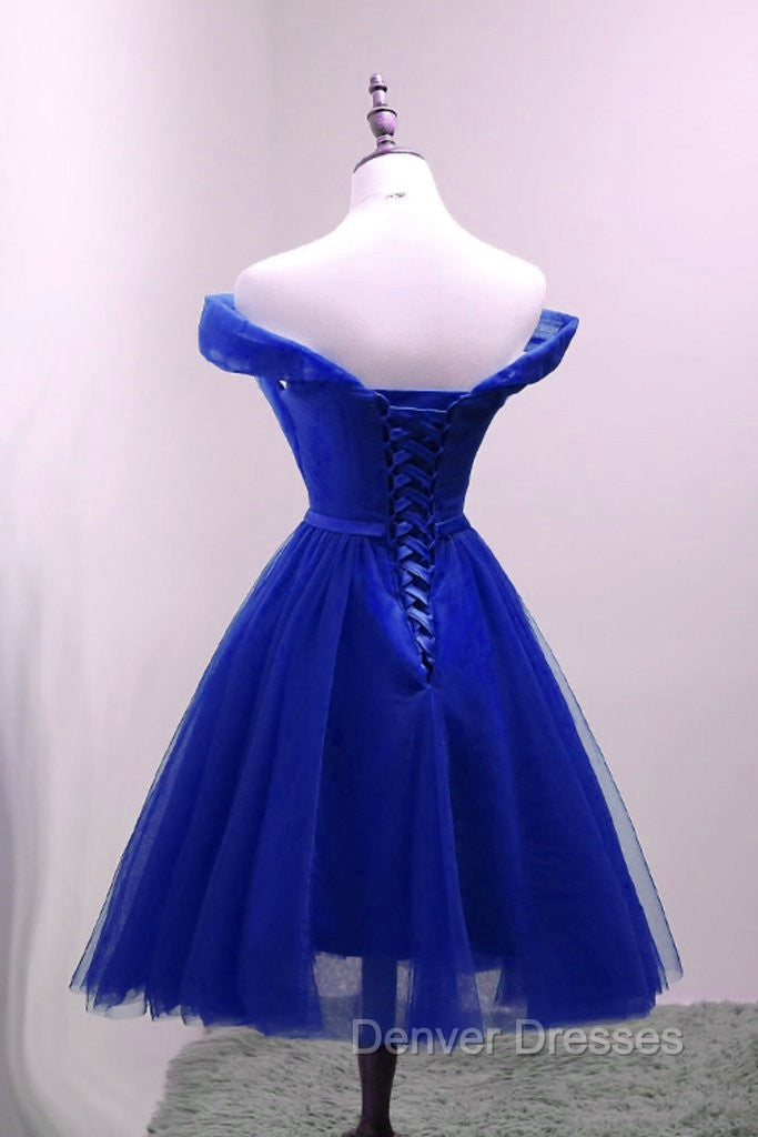 Cute Royal Blue Tulle Simple Party Dress , Lovely Formal Dress, Blue Homecoming Dress Secondary image