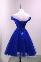 Cute Royal Blue Tulle Simple Party Dress , Lovely Formal Dress, Blue Homecoming Dress