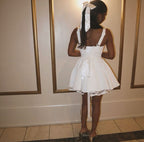 Cute Shoulder Strap A-Line Back Strappy 17Th Birthday Short Skirt Homecoming Dress