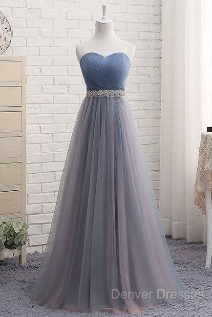 Cute Sweetheart Neck Tulle Prom Dress, Tulle Bridesmaid Dress