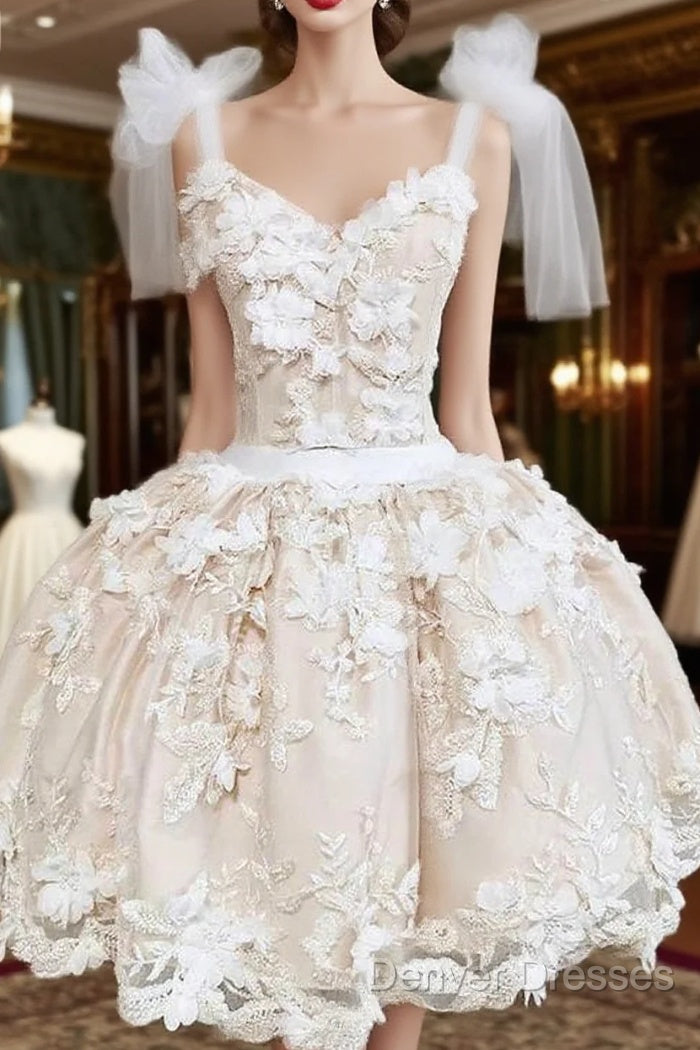 Cute Tulle Applique Short Dress, Homecoming Dress Main image