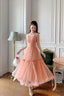 Cute Tulle Short A-Line Prom Dress, Spaghetti Strap Tulle Homecoming Dress
