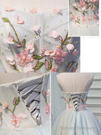 Cute Tulle Short Lace Applique Short Prom Dress Tulle Homecoming Dress