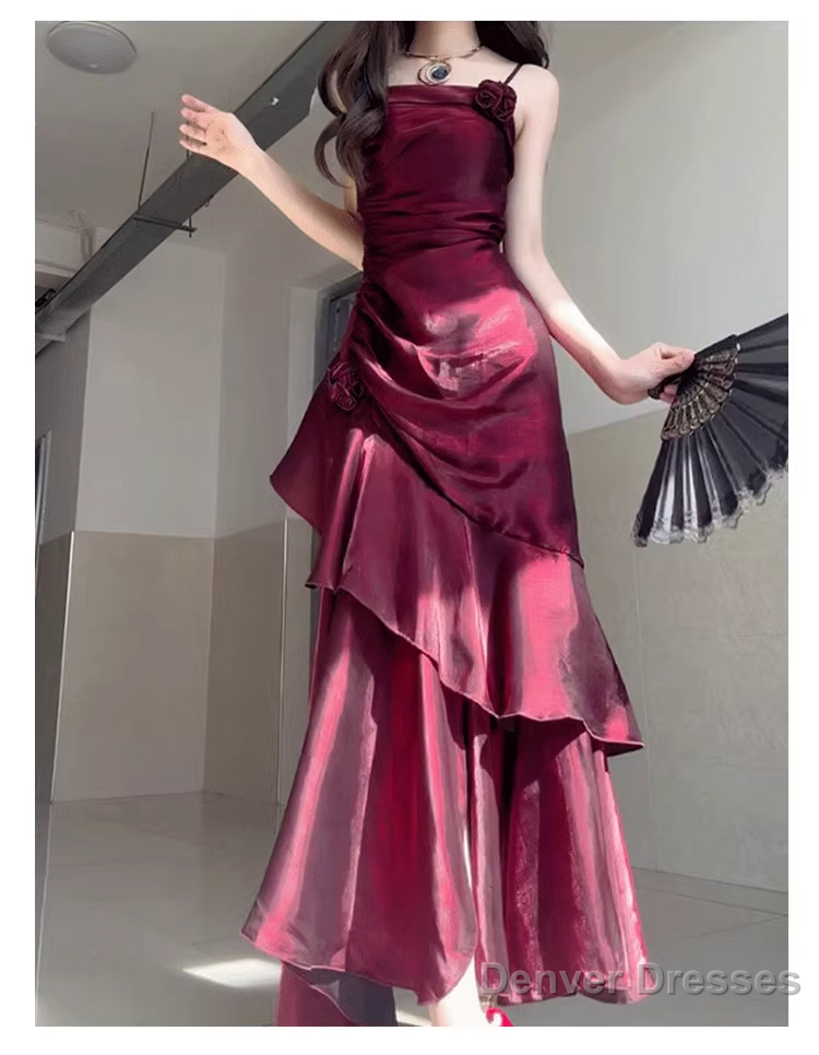Fishtail Prom Dress French Style Straps Evening Dress Secondary image